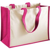 Westford Mill Classic Jute Shopper Bag in Fuchsia