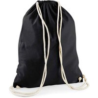 Westford Mill Men's Cotton Drawstring Bag in Jet Black