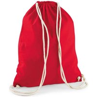 Westford Mill Men's Cotton Drawstring Bag in Red
