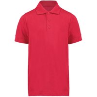 Kustom Kit Klassic Polycotton Pique Polo Shirt in Red | Size: 5-6 Years