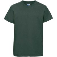 JERZEES Classic Plain Ringspun Cotton T-Shirt in Bottle Green | Size: 9-10 Years