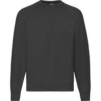Fruit of the Loom Men's Classic Raglan Sweatshirt in Black | Size: Medium