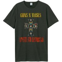 Amplified Men's Appetite For Destruction World Tour Guns N Roses T-Shirt in Charcoal | Size: Medium