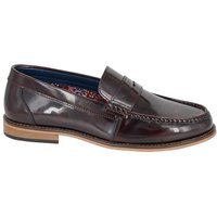 Leather Hi Shine Saddle Loafers