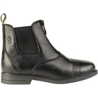Moretta Materia Grain Leather Paddock Boots in Black | Size: 7
