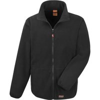 Result Men's Heavy Duty Fleece Jacket in Black | Size: XL