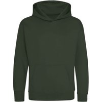 AWDis Heather Hoodie in Green | Size: 9 Years