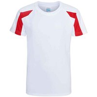 AWDis Cool Contrast Moisture Wicking T-Shirt in Off-White | Size: 7-8 Years