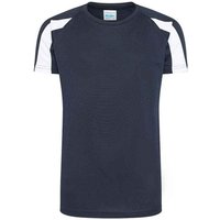 AWDis Cool Contrast Moisture Wicking T-Shirt in Navy | Size: 5-6 Years