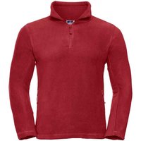 Russell Men's Zip Neck Outdoor Fleece Top in Red | Size: Small
