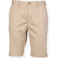 Front Row Men's Chino Stretch Shorts in Stone | Size: 32R
