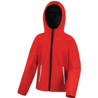 Result Core TX Performance Hooded Soft Shell Jacket in Red | Size: 11-12 Years