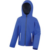 Result Core TX Performance Hooded Soft Shell Jacket in Mid Blue | Size: 11-12 Years