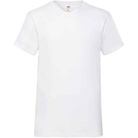 Fruit of the Loom Men's Valueweight V Neck T-Shirt in White | Size: 2XL