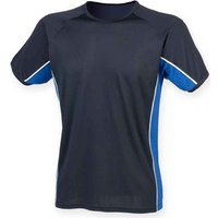 Finden & Hales Men's Performance Panelled T-Shirt in Dark Blue | Size: Small