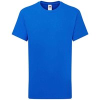 Fruit of the Loom Iconic 195 Plain T-Shirt in Blue | Size: 7-8 Years