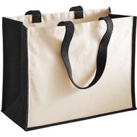 Westford Mill Classic Jute Shopper Bag in Black