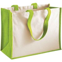 Westford Mill Classic Jute Shopper Bag in Green
