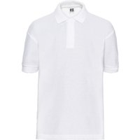 Russell Pique Polo Shirt in White | Size: 7-8 Years