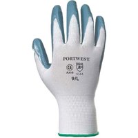 Portwest A310 Flexo Nitrile Safety Gloves in Grey | Size: 8
