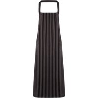 Premier Striped Woven Full Apron in Black