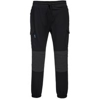 Portwest Men's KX3 Flexible Slim Work Trousers in Black | Size: Large