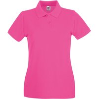 Fruit of the Loom Women's Premium Polo Shirt in Fuchsia | Size: Medium
