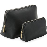 Bagbase Boutique Leather-Look PU Toiletry Bag in Black | Size: Large