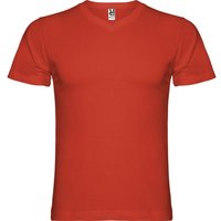 ROLY Men's Samoyedo V Neck T-Shirt in Red | Size: XL
