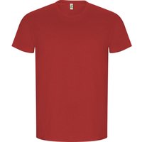 ROLY Men's Golden Plain Short-Sleeved T-Shirt in Red | Size: 2XL