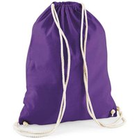 Westford Mill Men's Cotton Drawstring Bag in Purple