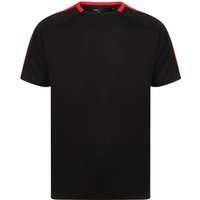 Finden & Hales Men's Team T-Shirt in True Black | Size: XL