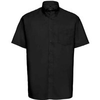 Russell Collection Men's Oxford Formal Shirt in Black | Size: 17.5 in