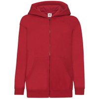 Fruit of the Loom Classic Full Zip Hoodie in Red | Size: 12-13 Years