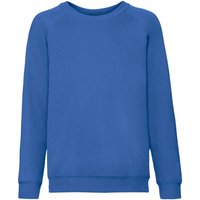 Fruit of the Loom Classic Raglan Sweatshirt in Blue | Size: 12-13 Years