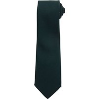 Premier Plain Polyester Tie in Bottle Green