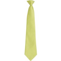Premier Colours Fashion Plain Clip-On Tie in Lime