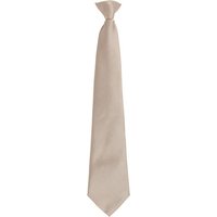 Premier Colours Fashion Plain Clip-On Tie in Khaki