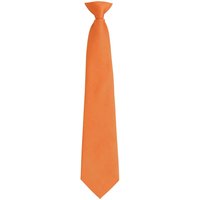 Premier Colours Fashion Plain Clip-On Tie in Orange