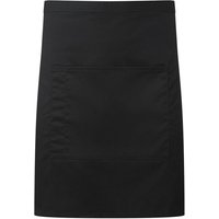Premier Colours Front Pocket Waist Apron in True Black