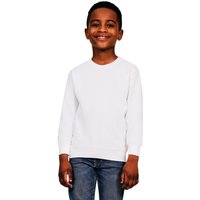 Casual Classics Blended Ringspun Cotton Sweatshirt in White | Size: 5-6 Years