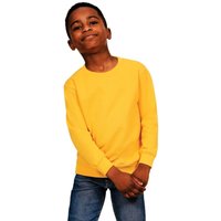 Casual Classics Blended Ringspun Cotton Sweatshirt in Yellow | Size: 9 Years