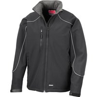 Result Men's Ice Fell Hooded Soft Shell Jacket in Black | Size: 2XL