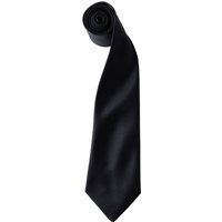 Premier Colours Satin Tie in Black