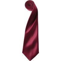 Premier Colours Satin Tie in Burgundy