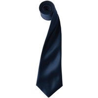 Premier Colours Satin Tie in Navy
