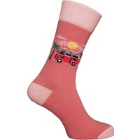 Simply Essentials Men's Toys Campervan Socks in Pink | Size: 6-11