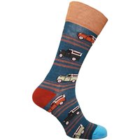 Simply Essentials Men's Toys Van Socks in Mid Blue | Size: 6-11