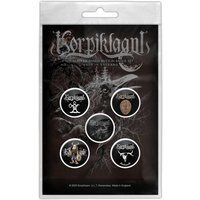 Korpiklaani Raven Badge (Pack of 5) in Black
