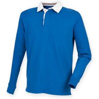 Front Row Men's Premium Rugby Shirt in Blue | Size: 2XL